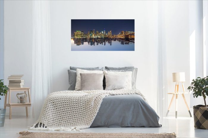 "New York City Skyline, the Upsidedown" 90x45cm - Afbeelding 4